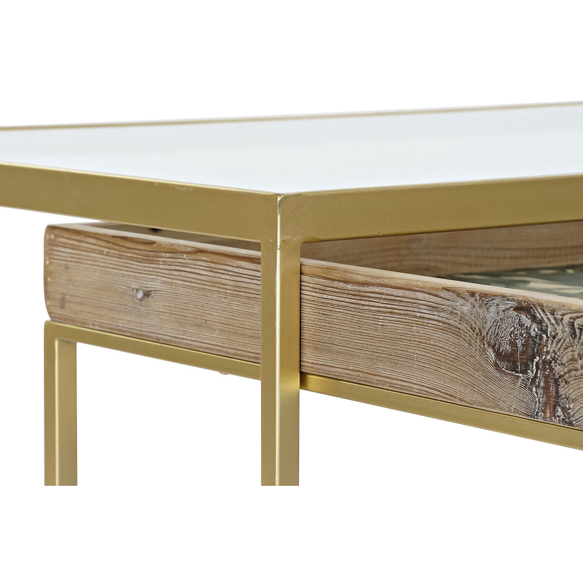 Soffbord DKD Home Decor Gyllene Naturell 90 x 60 x 45 cm - 4