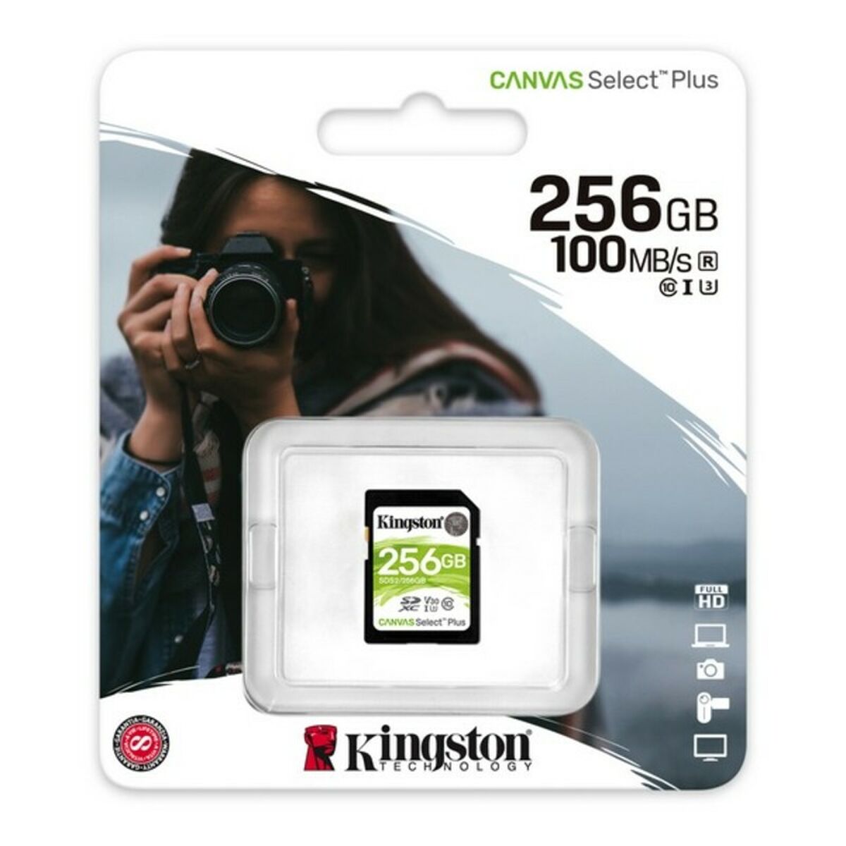 SD Minneskort Kingston Canvas Select Plus Svart 256 GB - 2