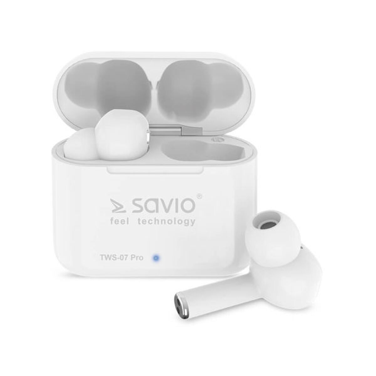 Ear Bluetooth hörlurar Savio TWS-07 PRO Vit