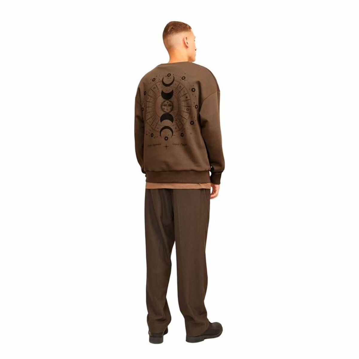 Tröja utan huva Herr Jack & Jones Jjmystic Vit Brun - 4