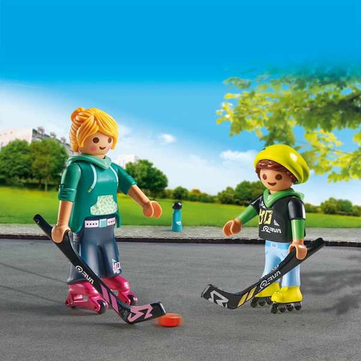 Playset Playmobil 71209 13 Delar Hockeyspelare Duo - 2
