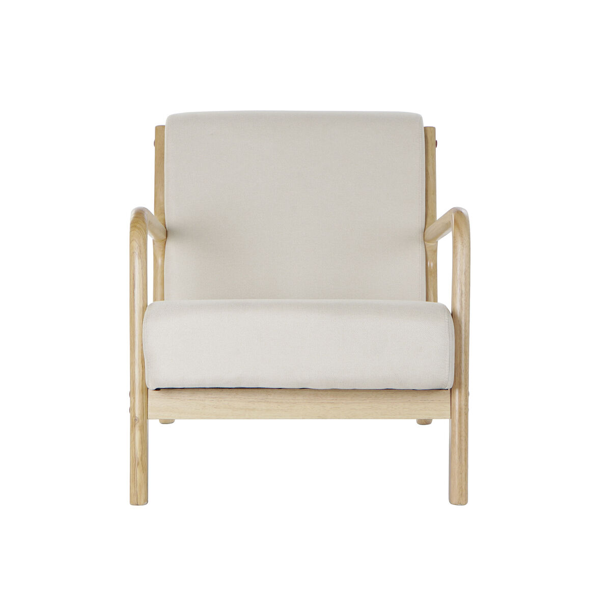 Fåtölj DKD Home Decor Beige Polyester Trä MDF (65 x 77 x 73 cm) - 5