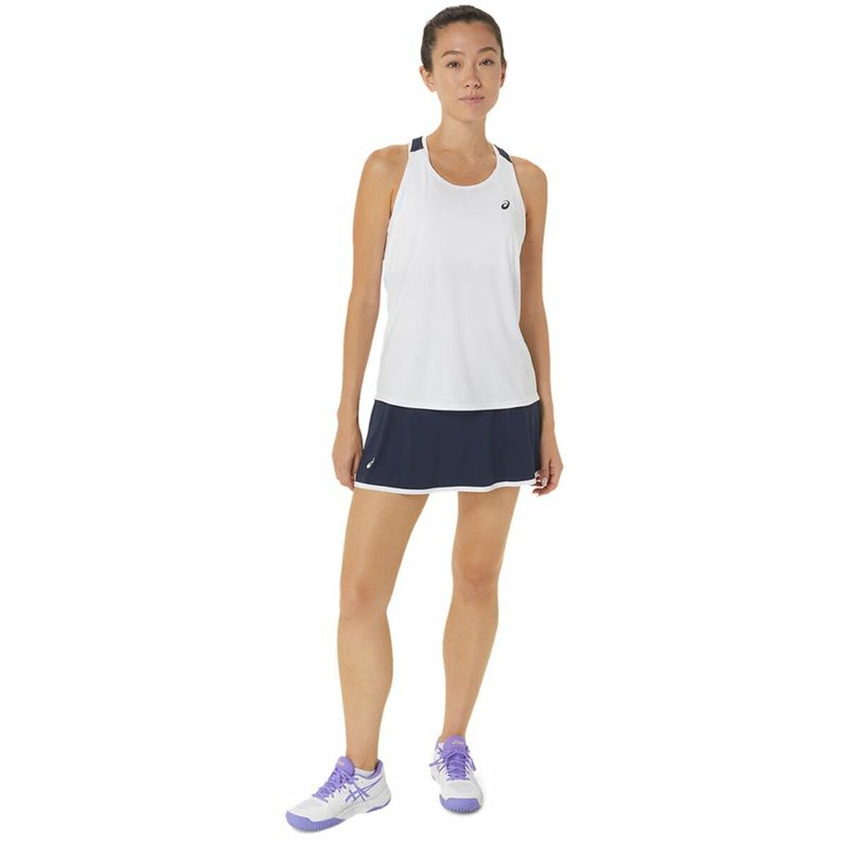 Sporttröja med ärmar Asics Court Vit Tennis - 5