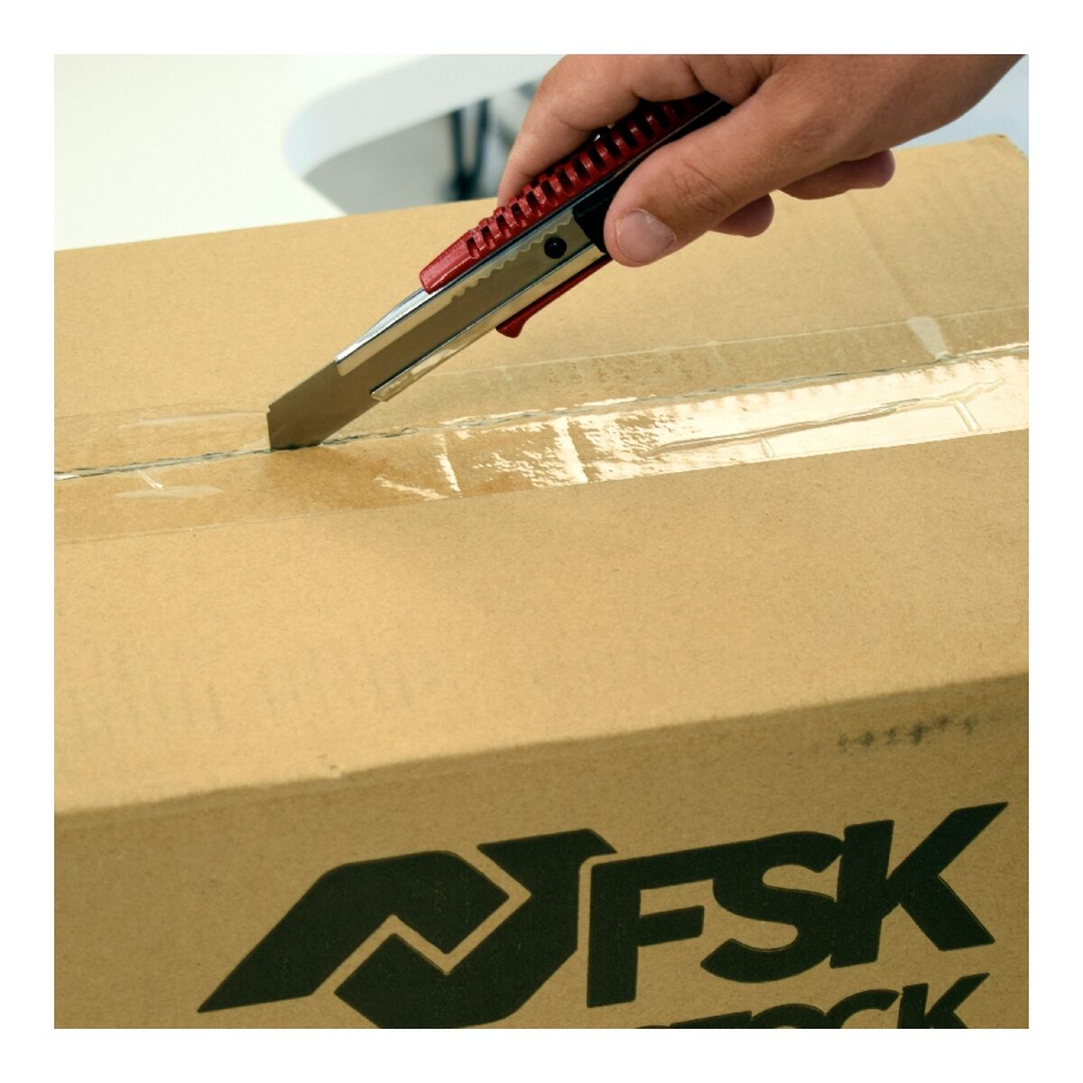 brytbladskniv Ferrestock Röd 18 mm - 9