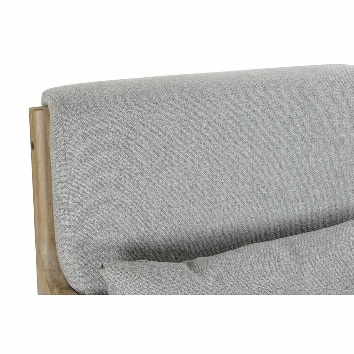 Fåtölj DKD Home Decor Grå Naturell Polyester Gummiträ 65 x 83 x 74 cm 66 x 79 x 76 cm - 3