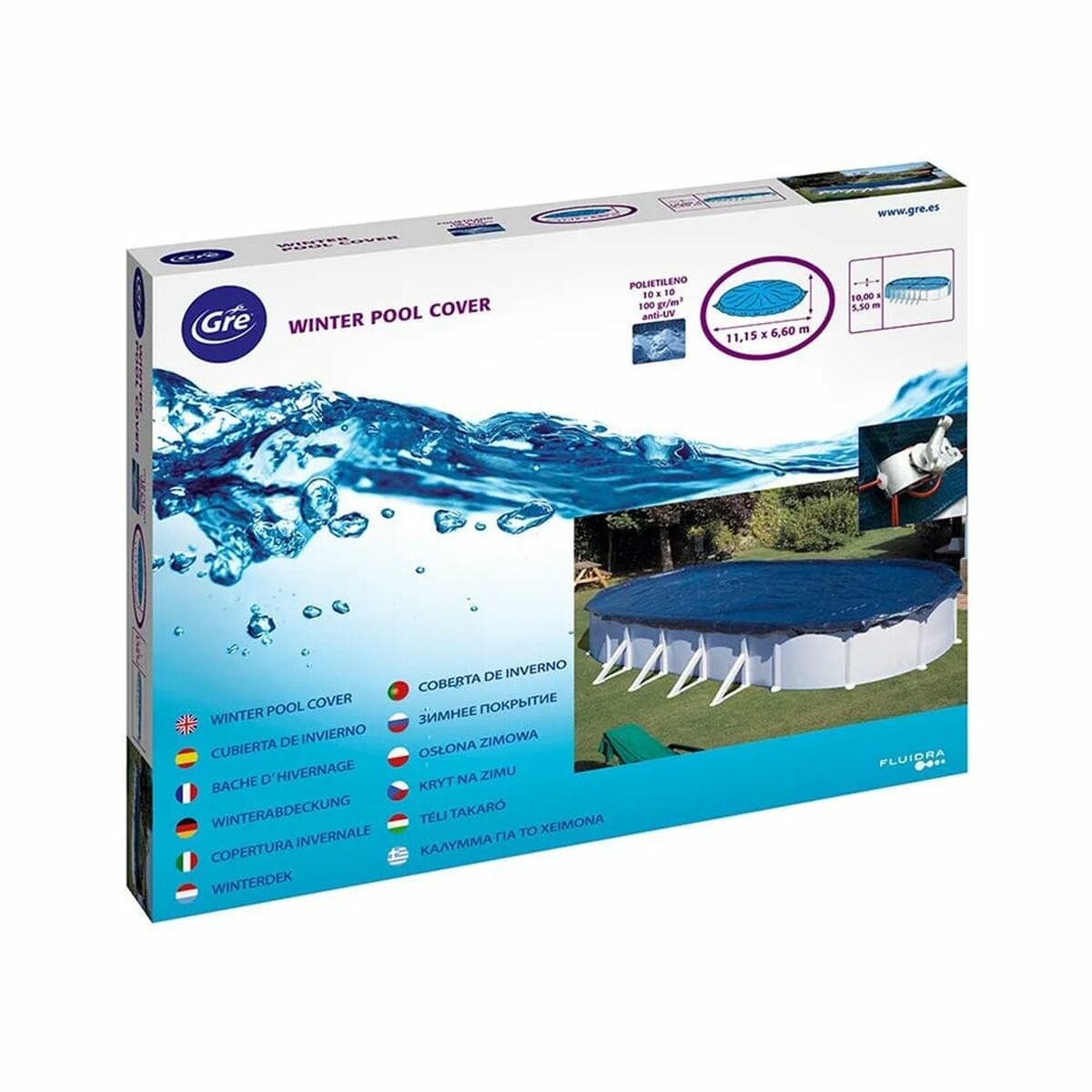 Pool Cover Gre Blå Svart - 2