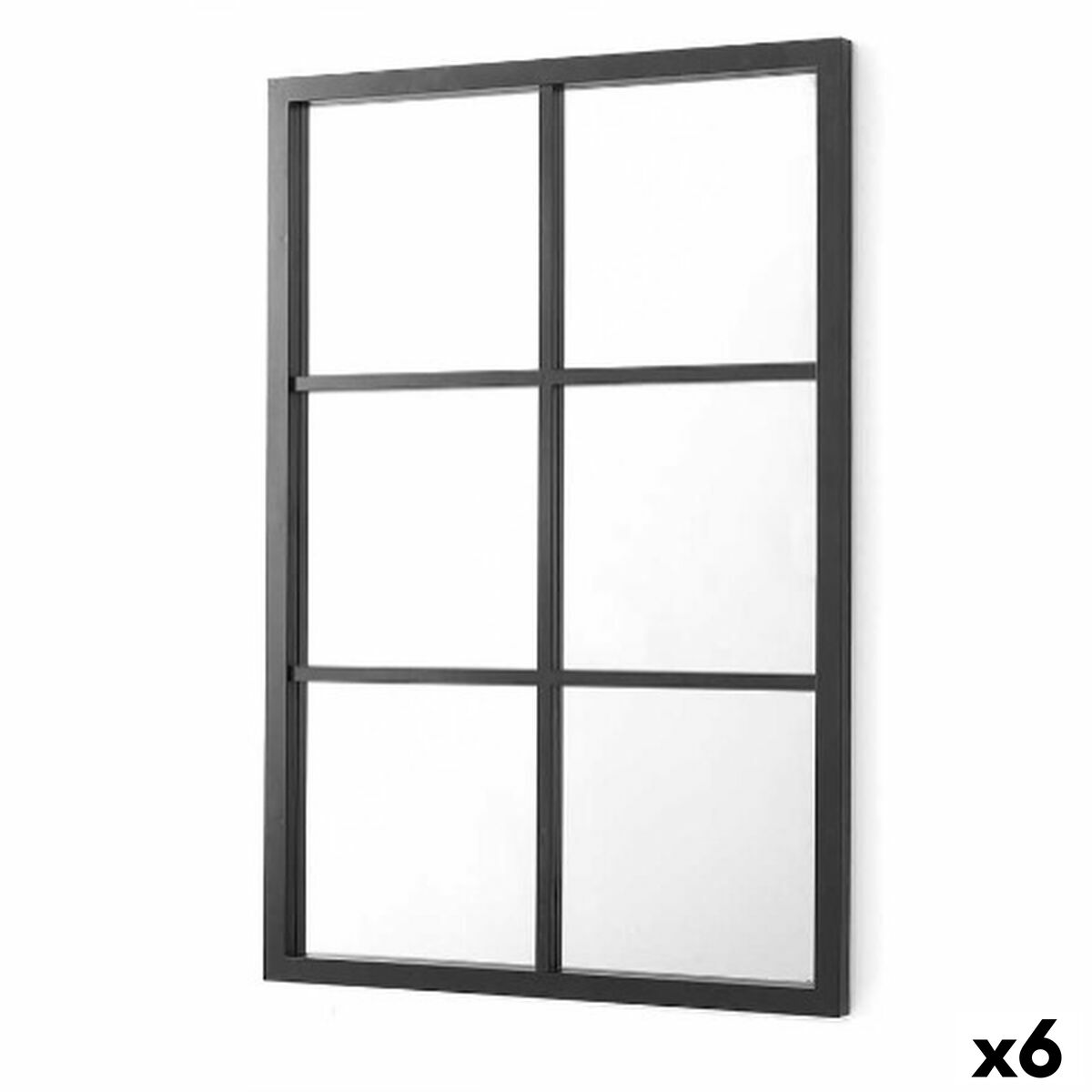 Väggspegel Gift Decor Svart Terek 70 x 47 x 2 cm (6 antal)