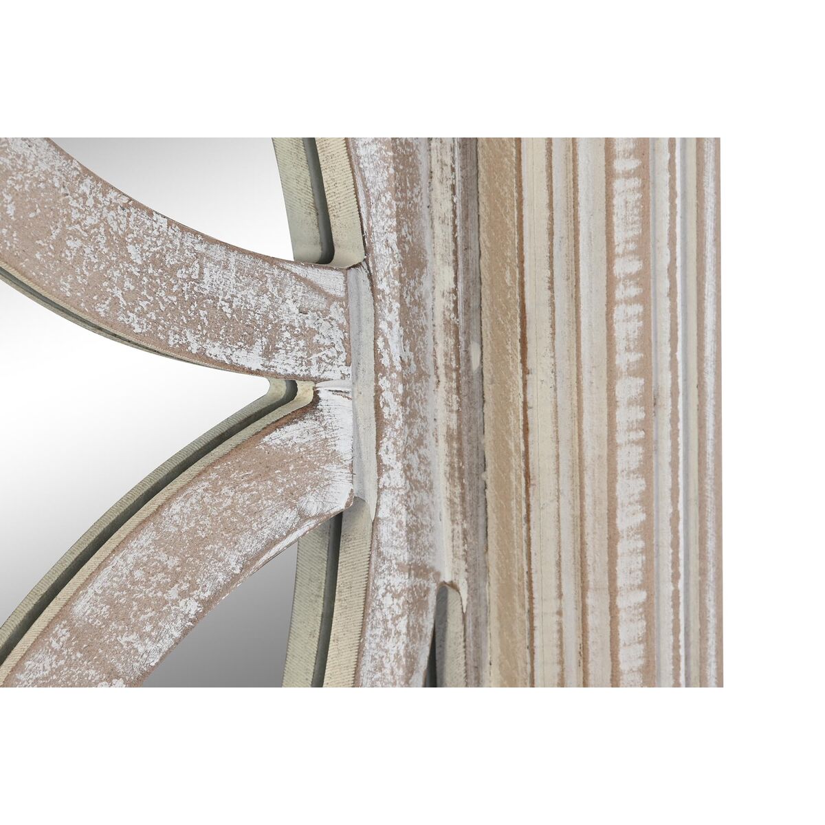 Väggspegel DKD Home Decor Vit Indier Fönster Avskalad 60 x 2,5 x 180 cm - 6
