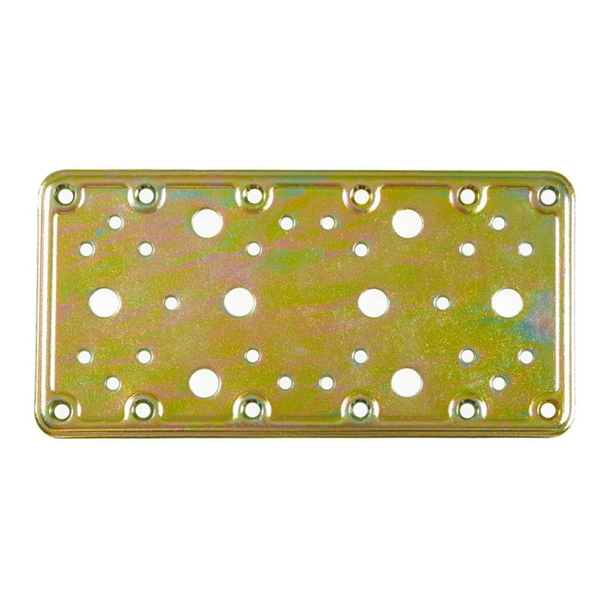 Monteringsplatta AMIG 503-12124 Bikromaterad Gyllene Stål (200 x 100 mm) - 2