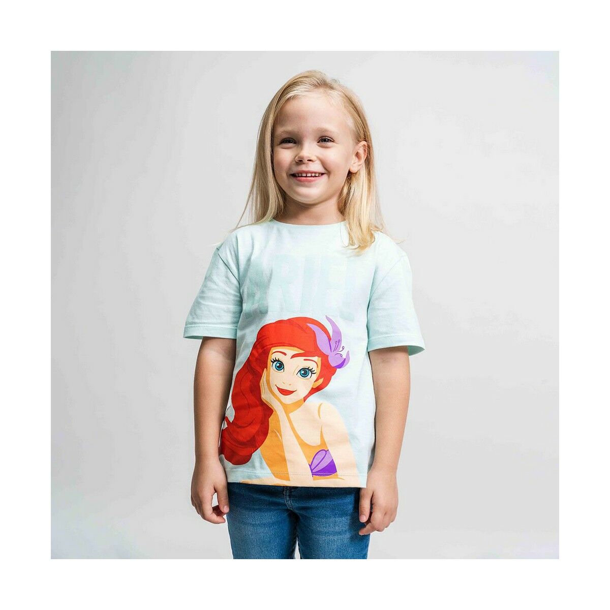 Barn T-shirt med kortärm Disney Princess Grön Ljusgrön - 7
