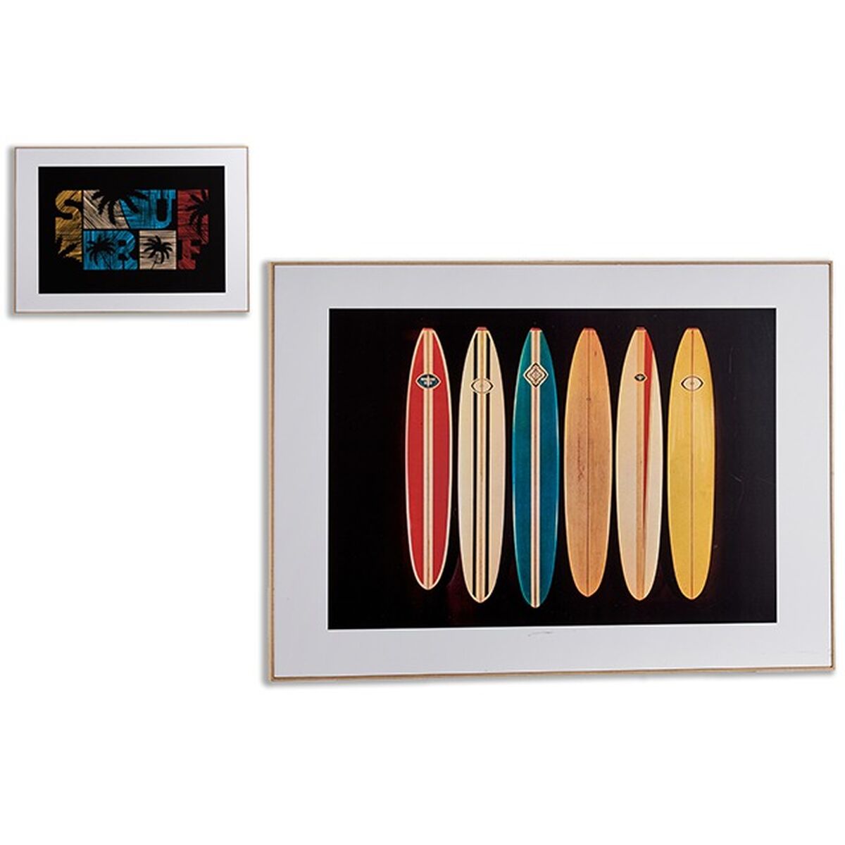 Kanvas Gift Decor Svart Surfing 81,5 x 3 x 121,5 cm (2 antal) - 2