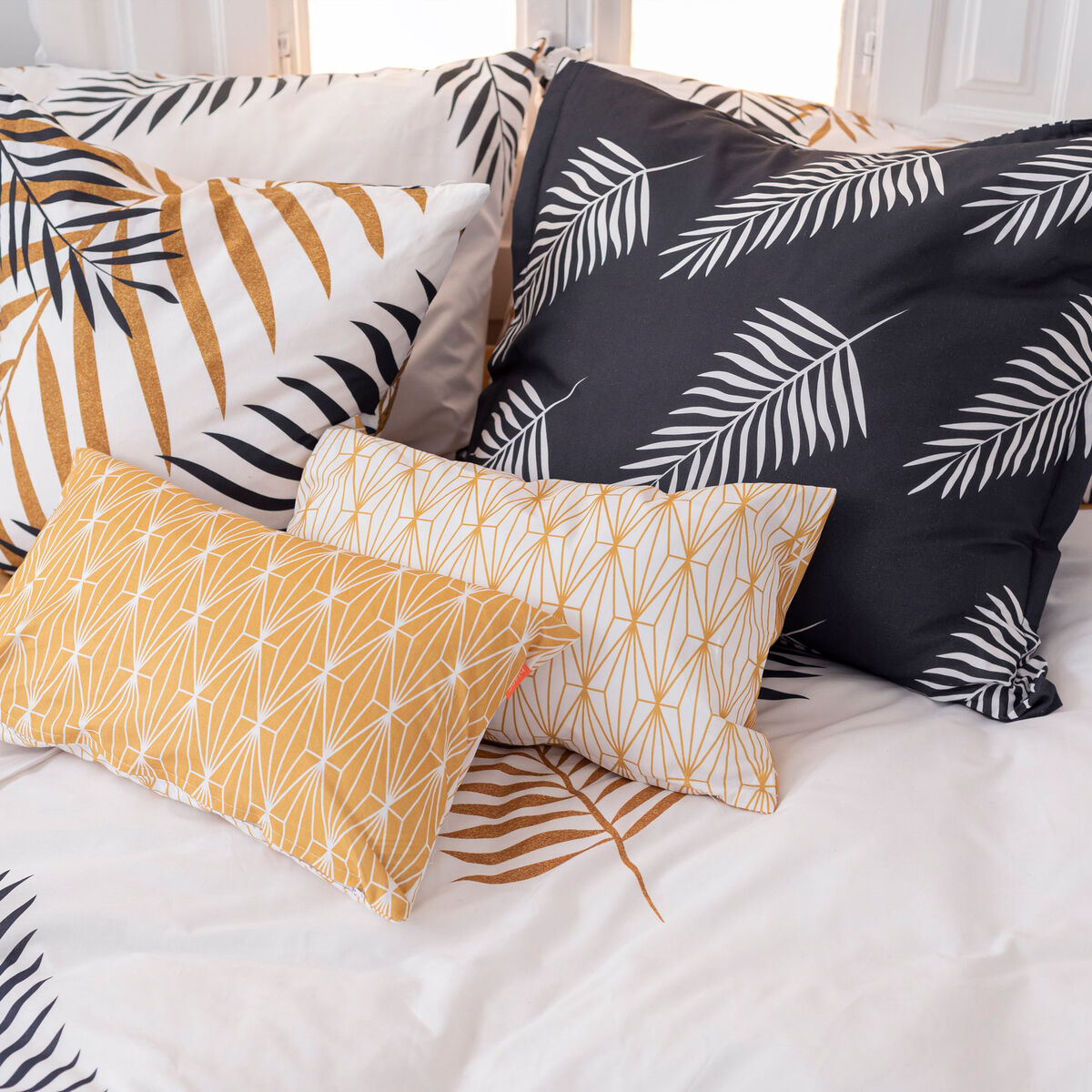 Påslakan HappyFriday Blanc Foliage  Multicolour 155 x 220 cm - 10
