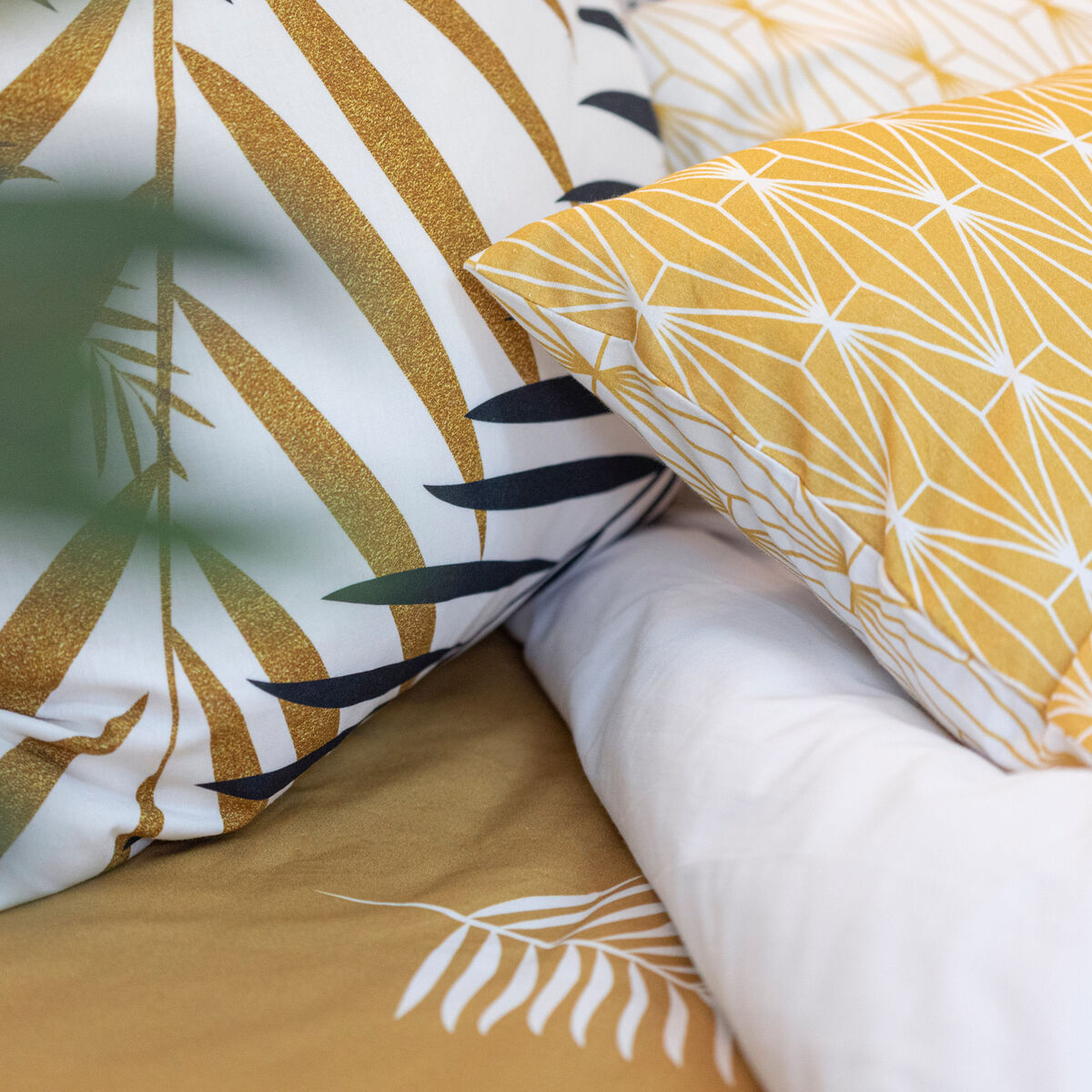 Påslakan HappyFriday Blanc Foliage  Multicolour 155 x 220 cm - 11