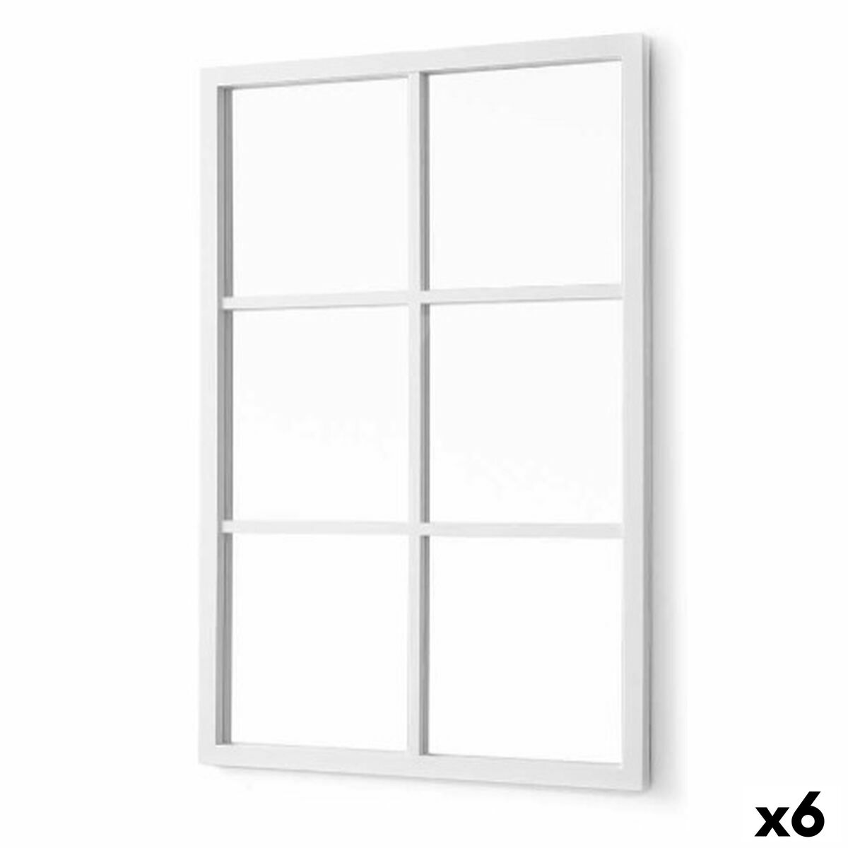 Väggspegel Gift Decor Vit Terek 70 x 47 x 2 cm (6 antal)