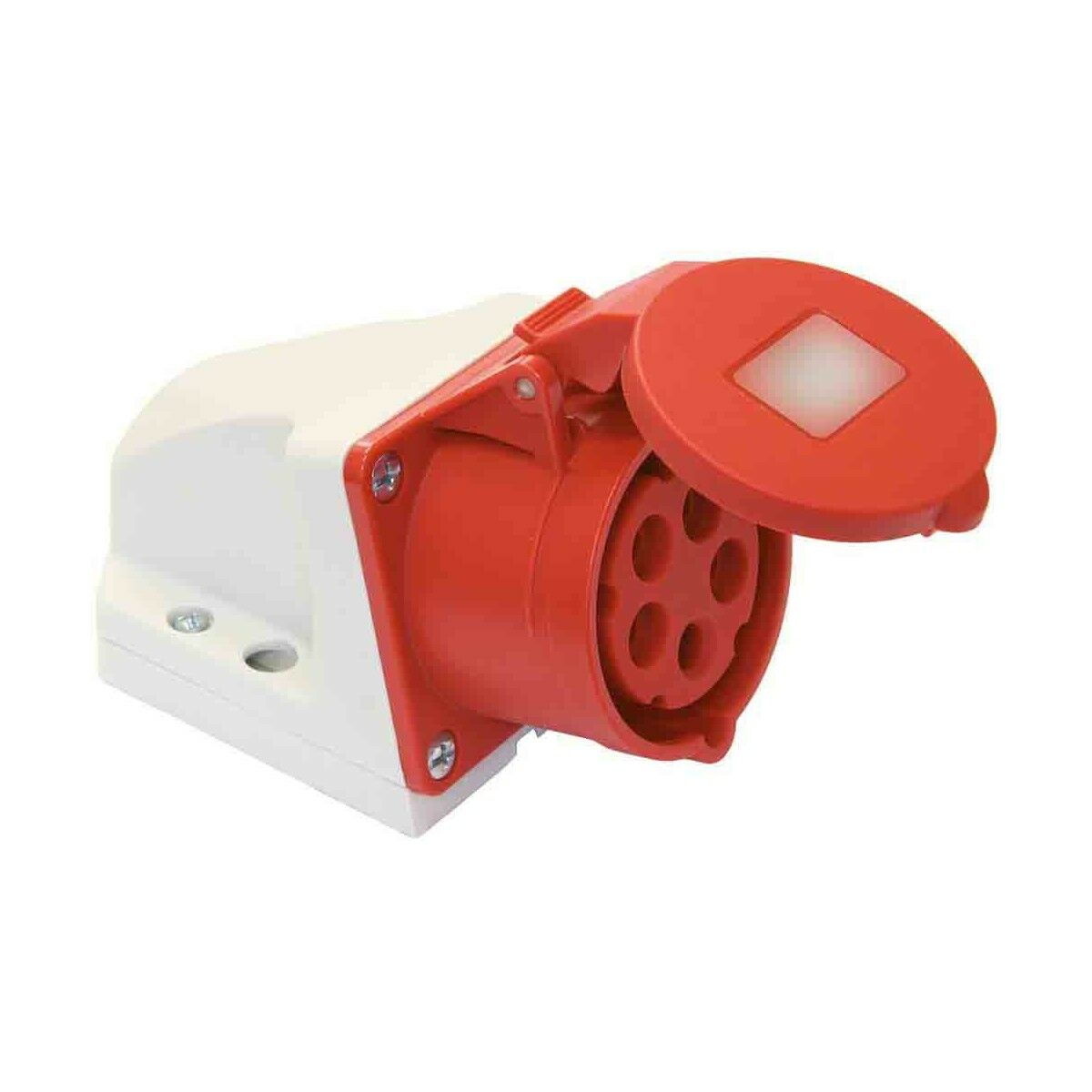 Eluttag Solera 932154 CETAC Med lock Röd 32 A Yta - 2