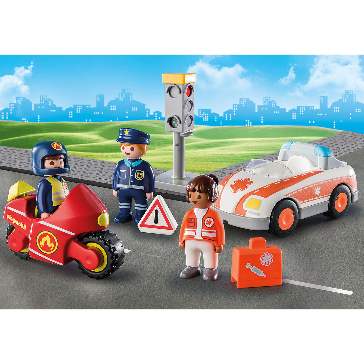 Playset Playmobil 71156 1.2.3 Day to Day Heroes 8 Delar - 8