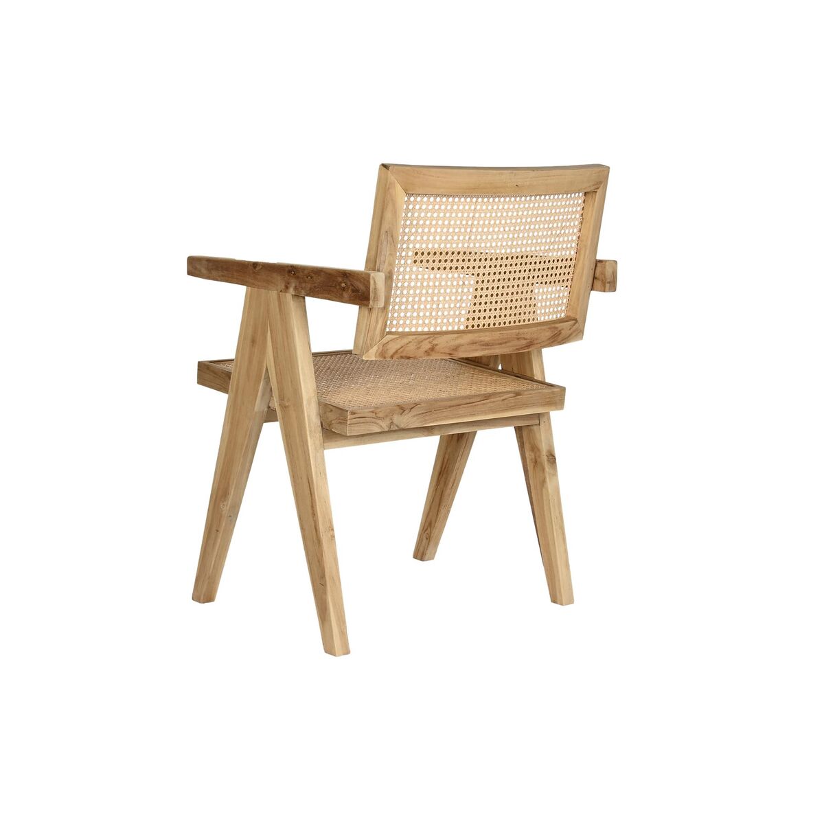 Matsalsstol DKD Home Decor Naturell Teak Rattan (58 x 56 x 82 cm) - 5