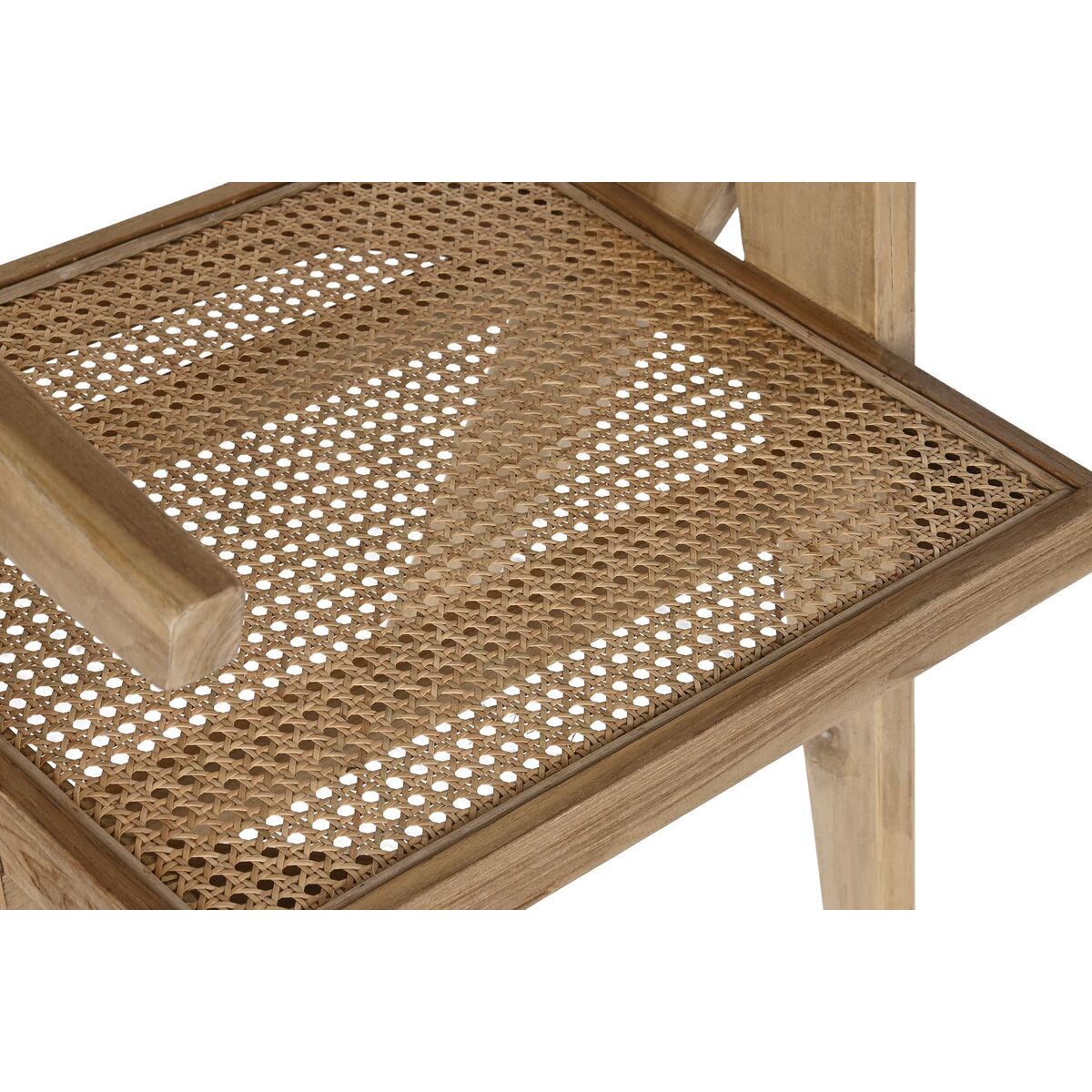 Matsalsstol DKD Home Decor Naturell Teak Rattan (58 x 56 x 82 cm) - 2