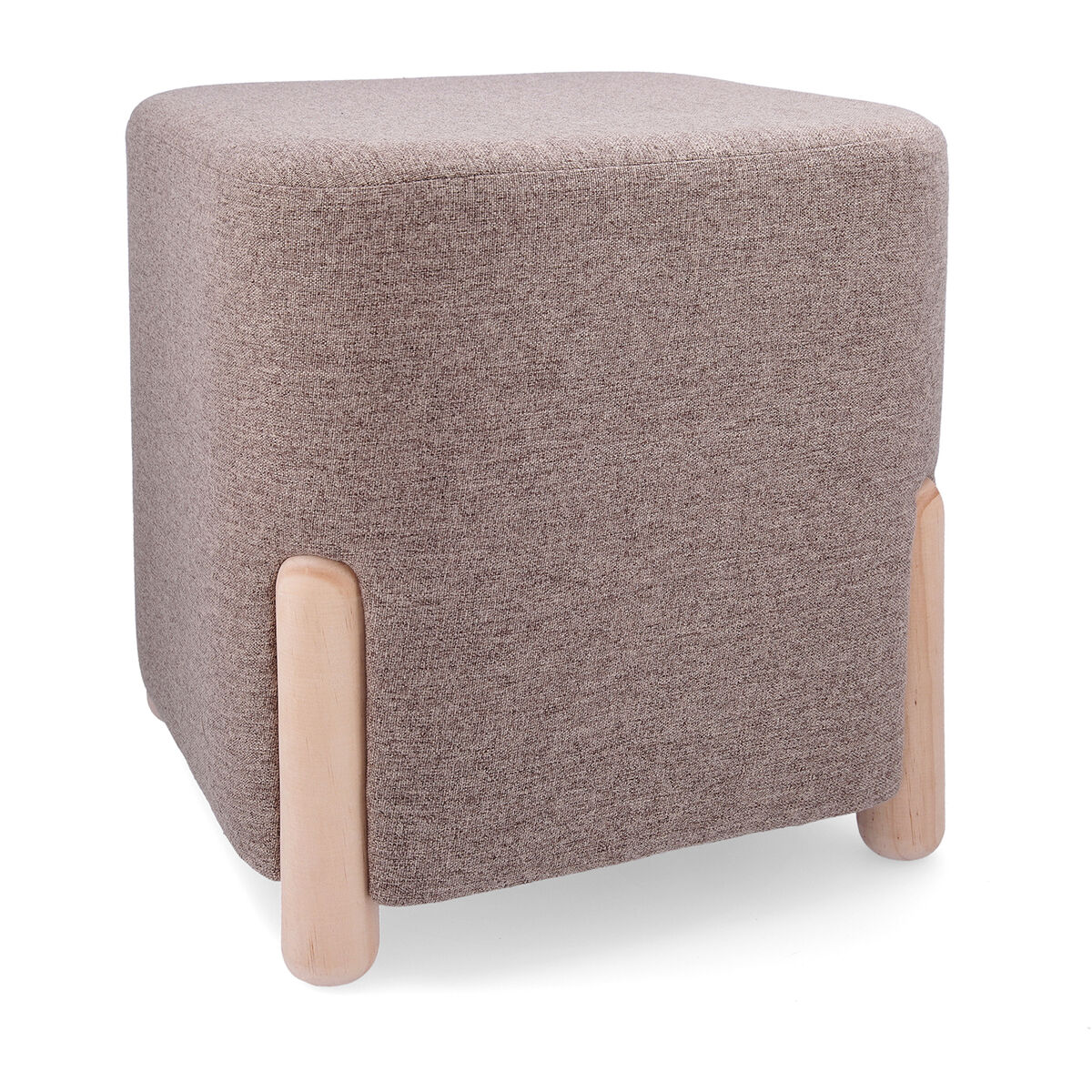 Puff Vinthera Moa Brun Trä 34 x 34 x 38 cm (2 antal) - 7