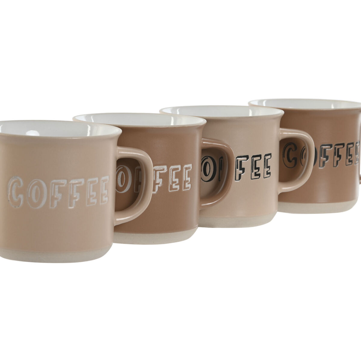 Set med 4 muggar Home ESPRIT Multicolour - 4