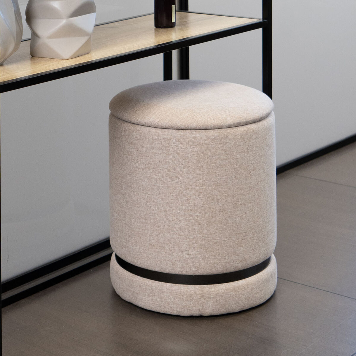 Puff Vinthera Moa Beige Trä 32 x 40 cm (2 antal) - 7