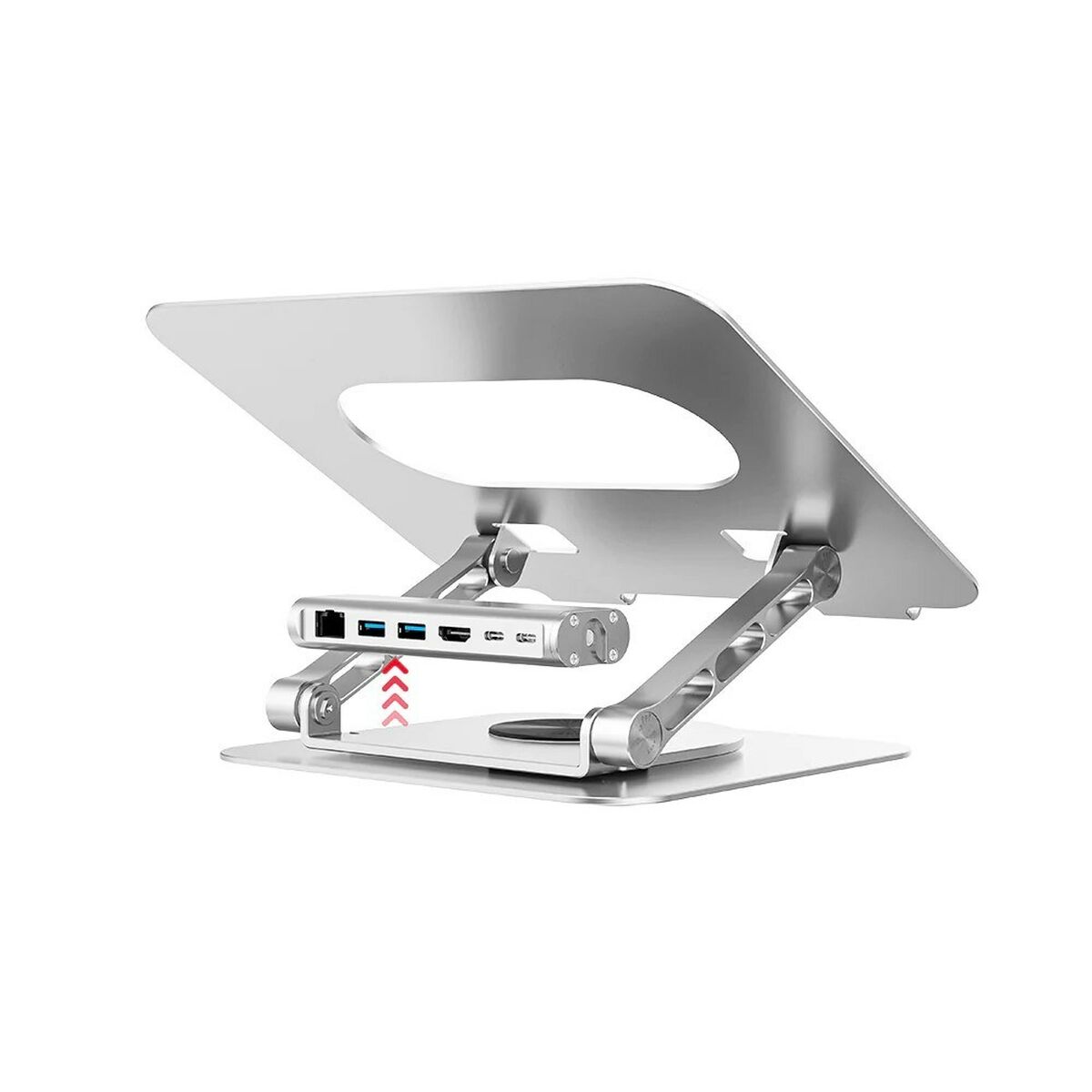 Vikbart och justerbart stativ för bärbar dator Unitek D1109B01 Aluminium