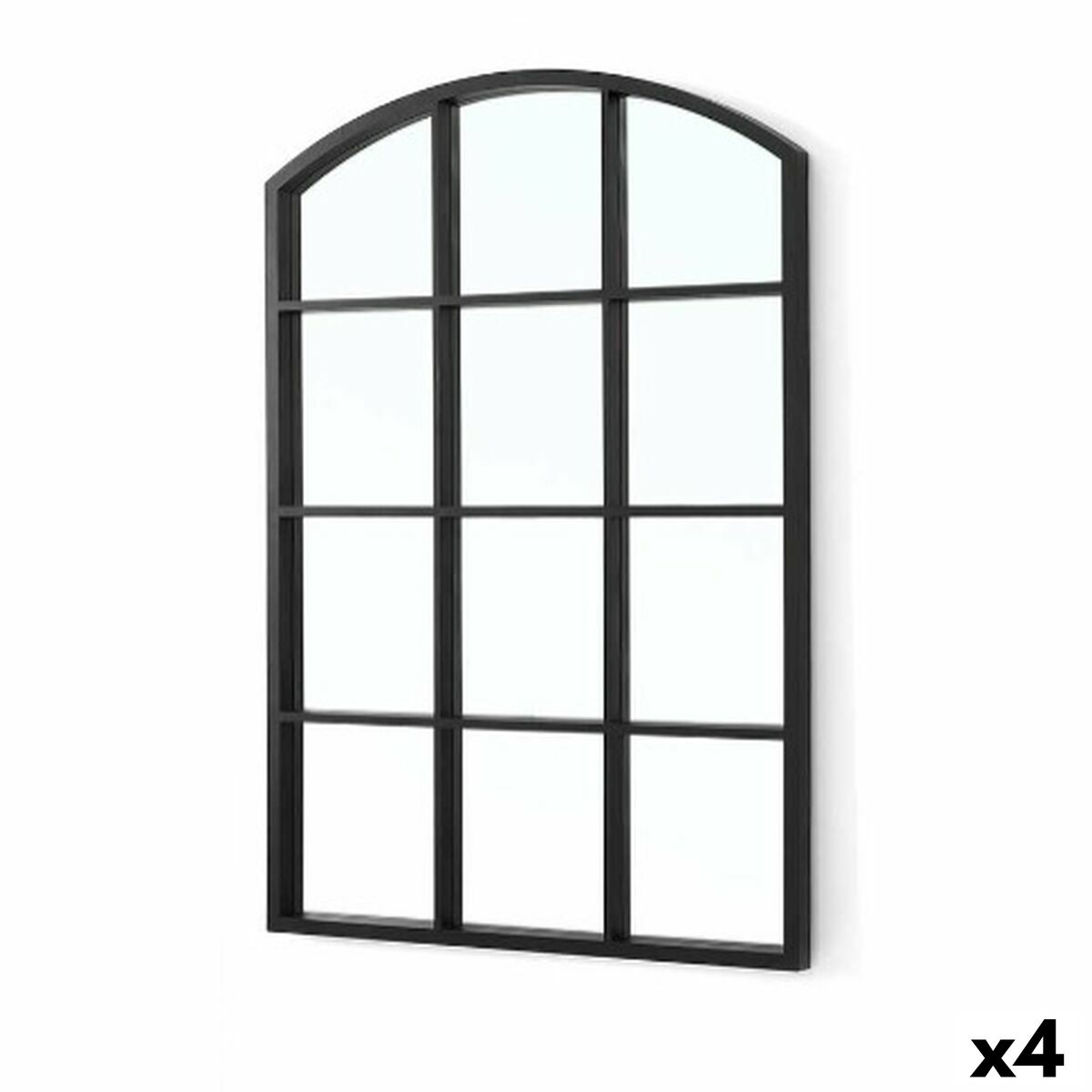 Väggspegel Gift Decor Svart Fönster 50,5 X 2,5 X 76 cm (4 antal)