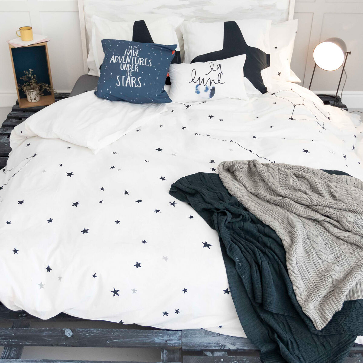 Påslakan HappyFriday Blanc Constellation Multicolour 180 x 220 cm - 4