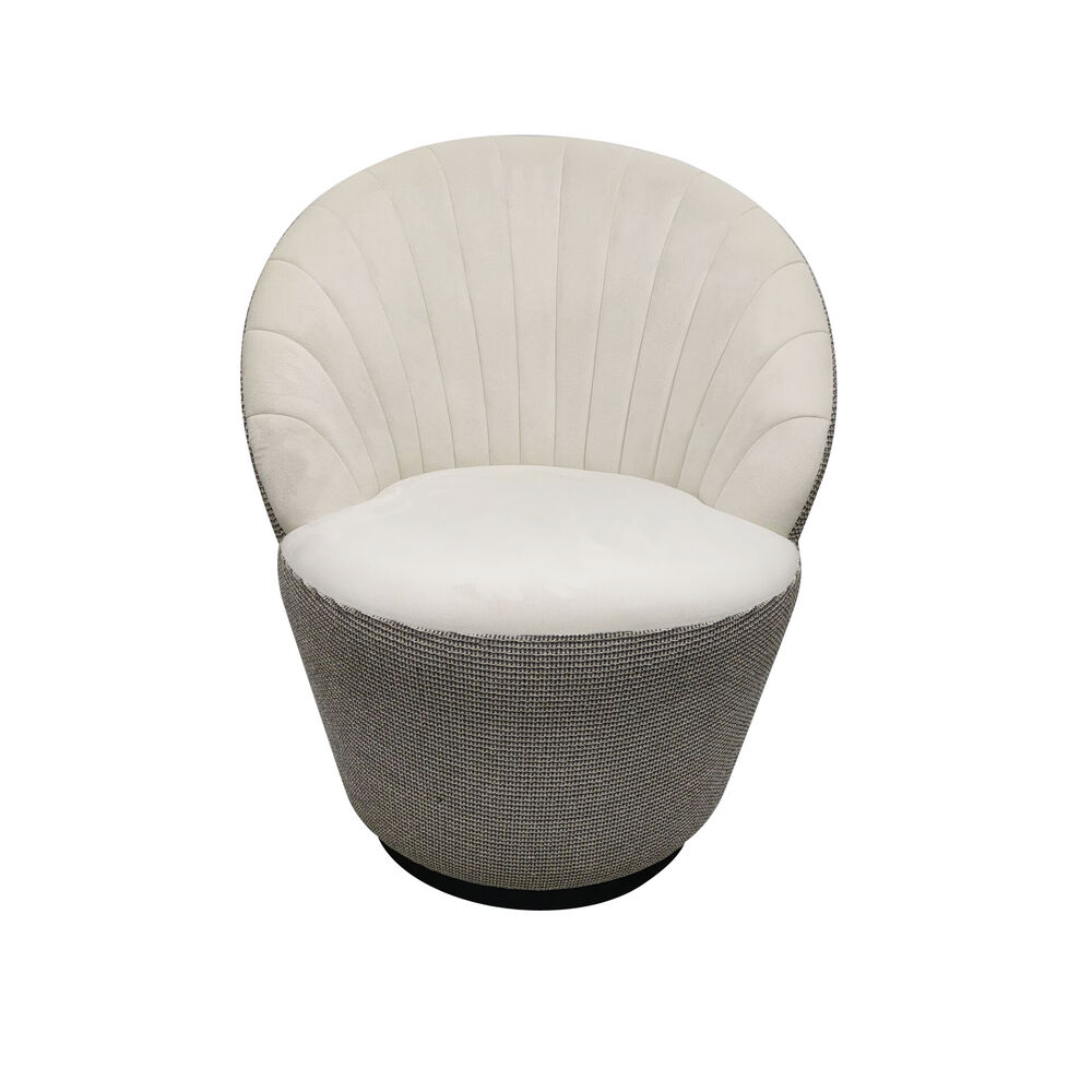 Fåtölj DKD Home Decor Vit Svart Gyllene 69 x 66 x 85 cm