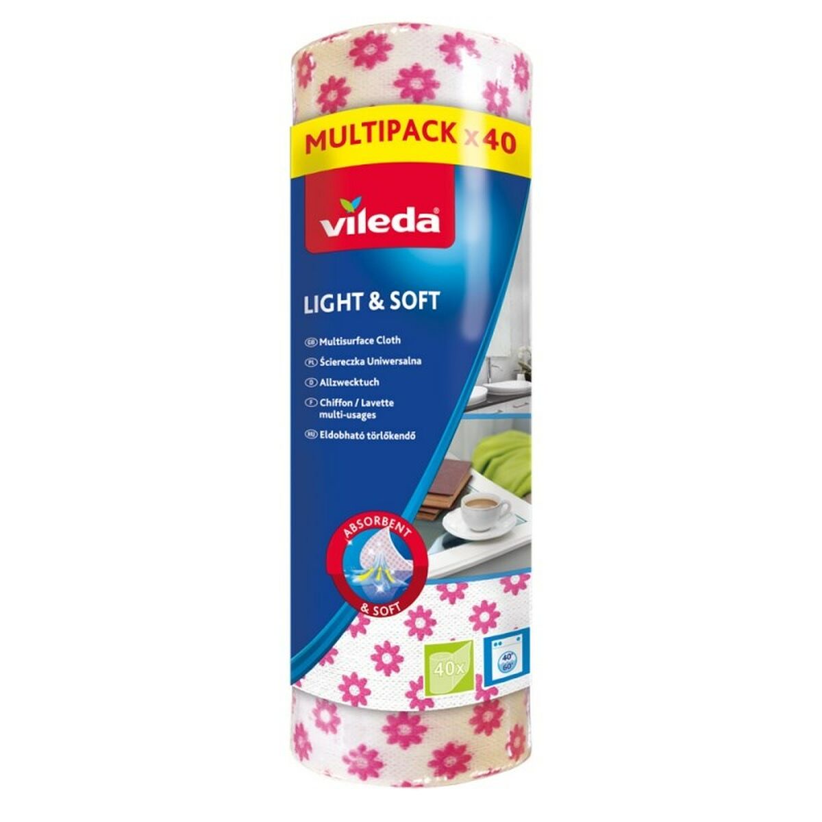 Kökstextil Vileda 159516 Vit Tryck (1 antal)