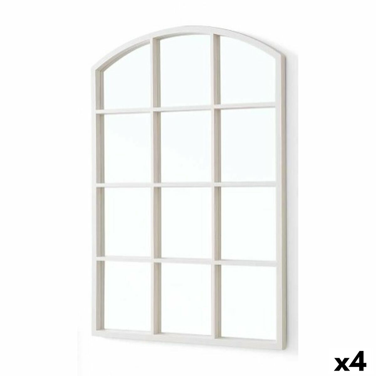 Väggspegel Gift Decor Vit Fönster 50,5 X 2,5 X 76 cm (4 antal)
