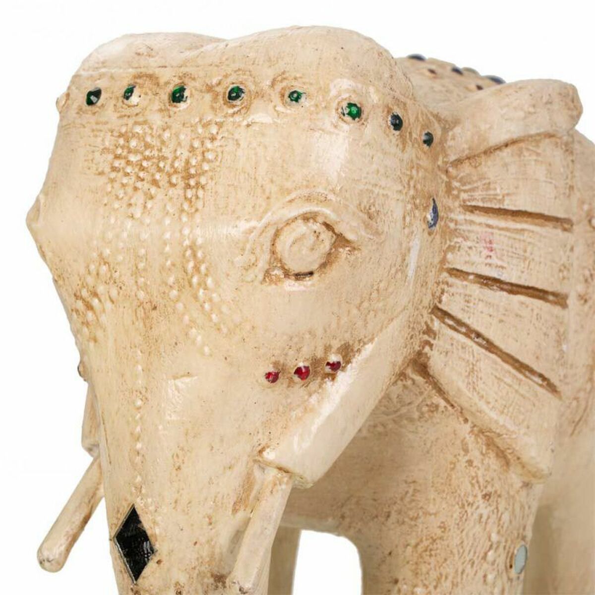 Prydnadsfigur Alexandra House Living Vit Elefant 11 x 24 x 24 cm - 4