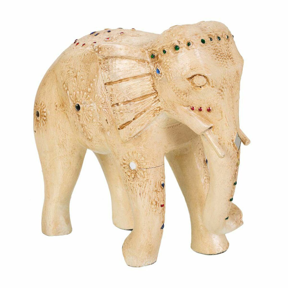 Prydnadsfigur Alexandra House Living Vit Elefant 11 x 24 x 24 cm