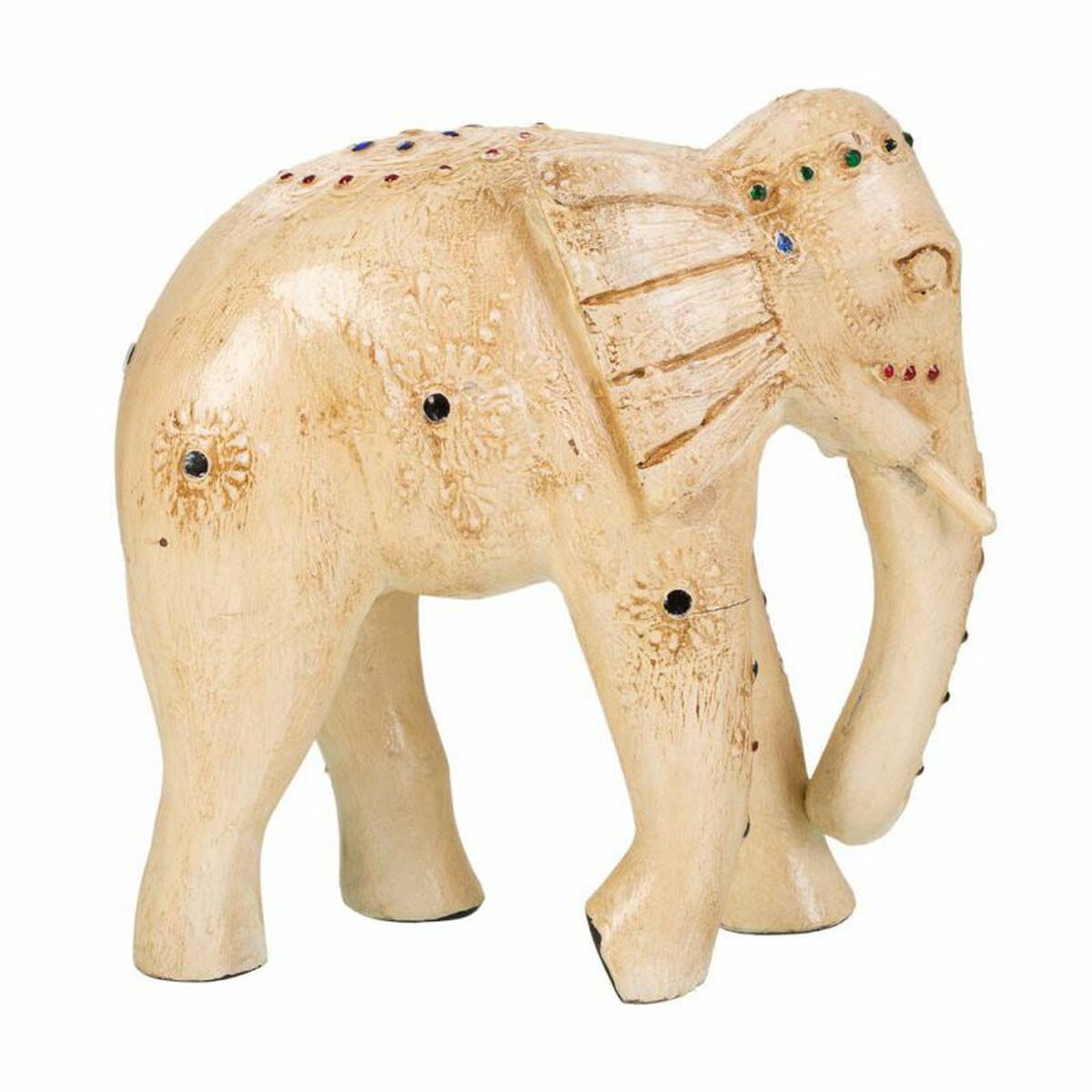 Prydnadsfigur Alexandra House Living Vit Elefant 11 x 24 x 24 cm - 2