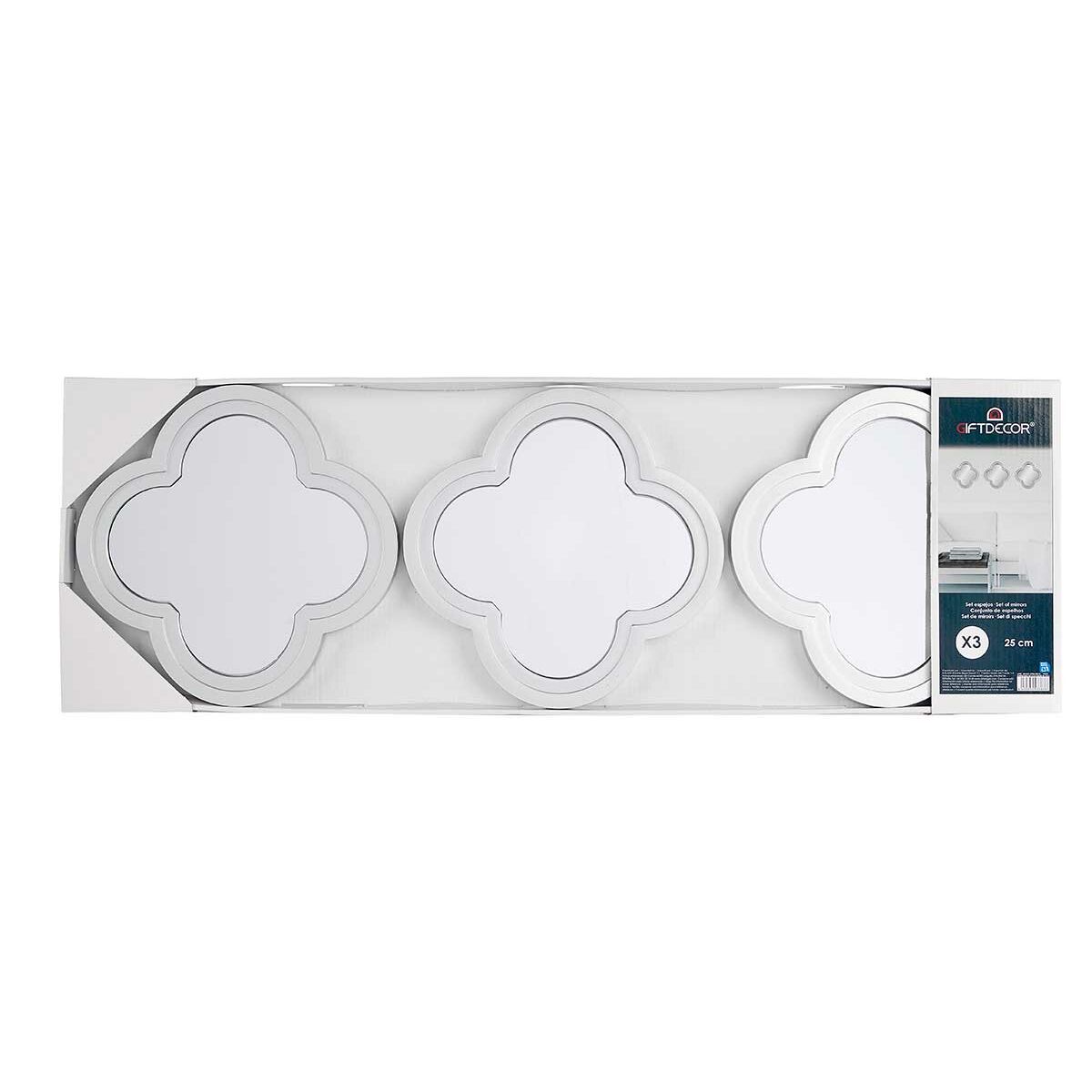 Spegelspel Blomster Silvrig polypropen 78 x 26 x 2,5 cm (6 antal) - 3
