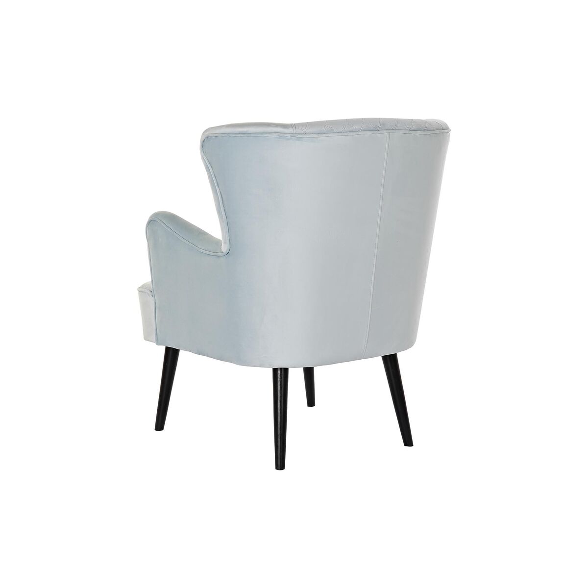 Fåtölj DKD Home Decor Svart Metall Himmelsblå (76 x 76 x 82 cm) - 3