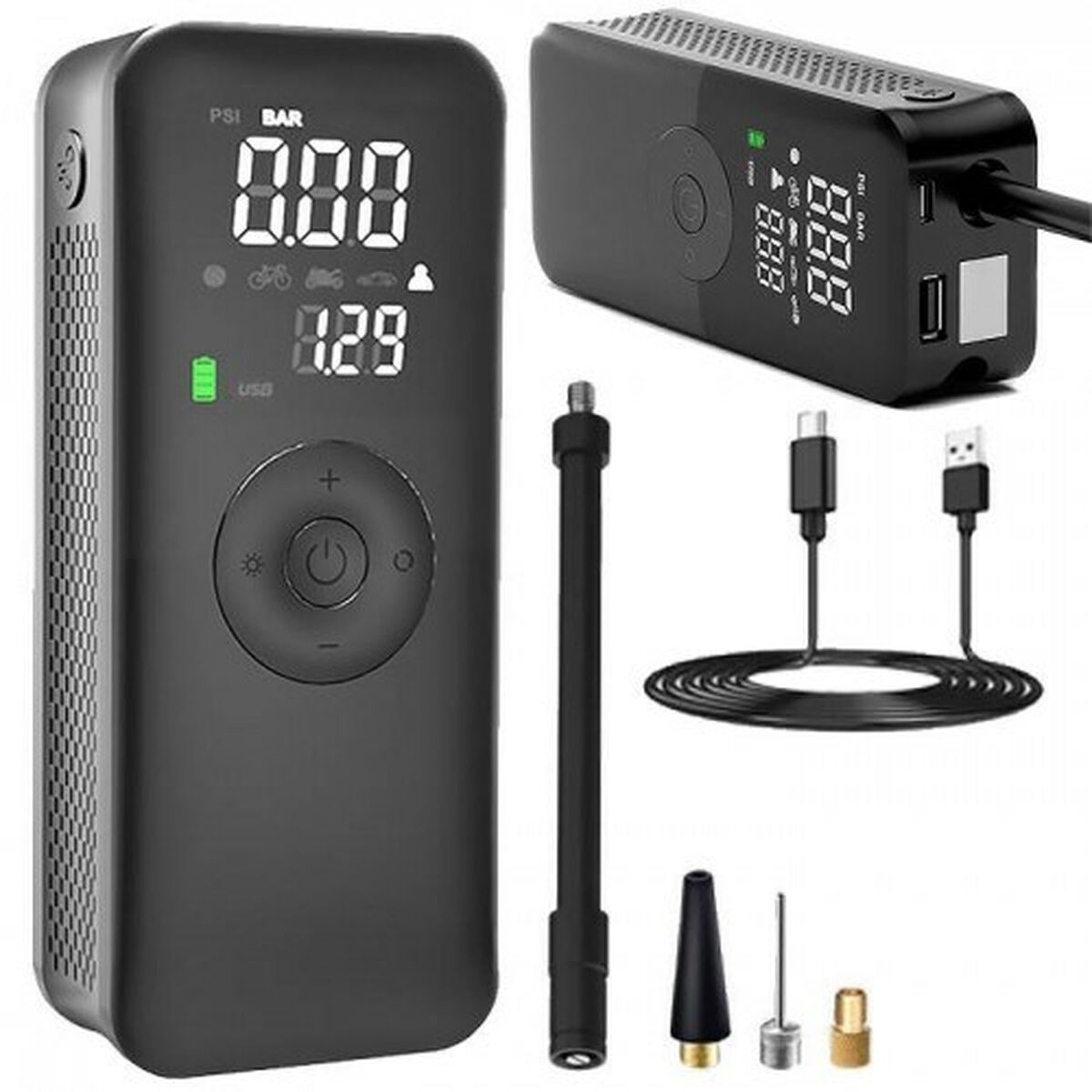 Bärbar luftkompressor med LED Freedconn C3106 10 bar 160 l/min 1 Delar - 4
