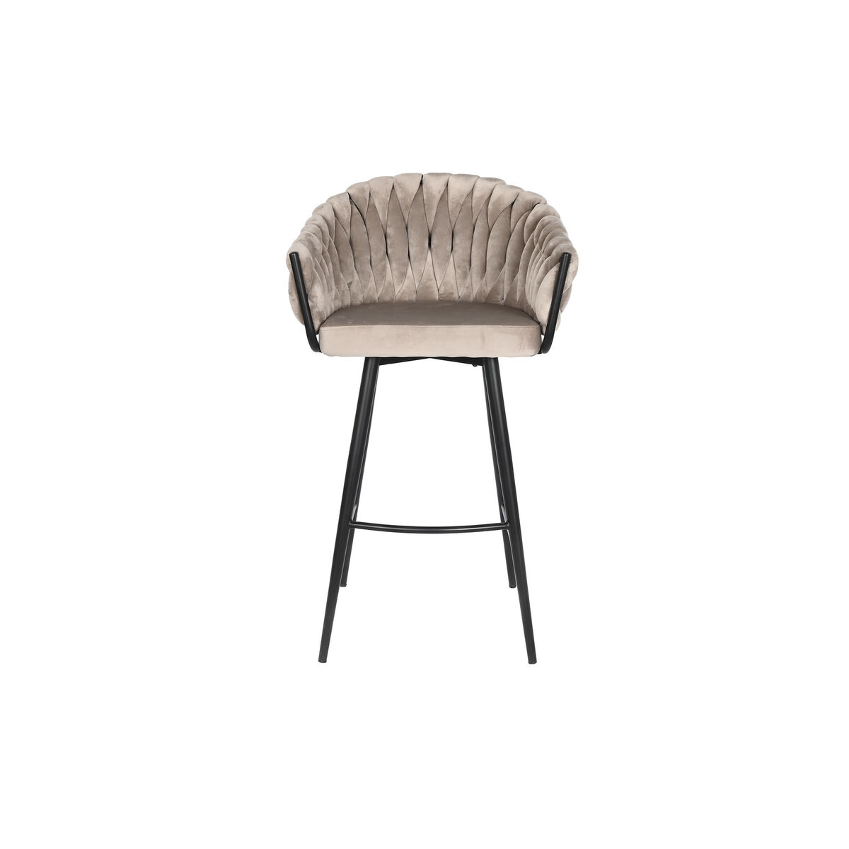 Sittpall DKD Home Decor Svart Beige Metall 61 x 52 x 101 cm - 4
