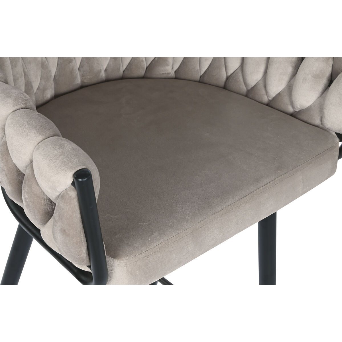 Sittpall DKD Home Decor Svart Beige Metall 61 x 52 x 101 cm - 7