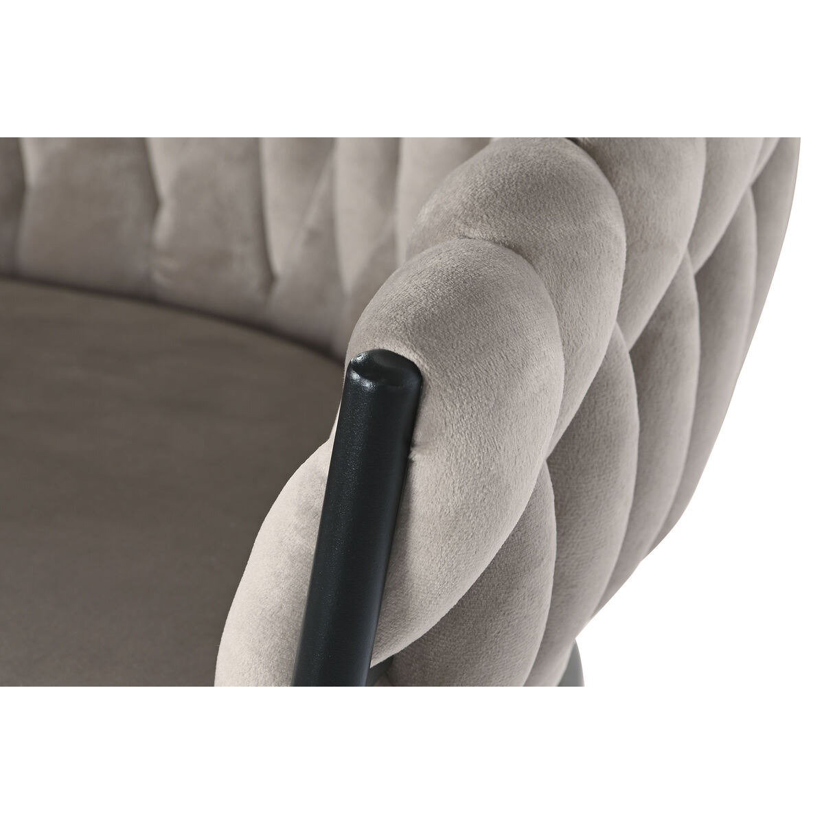 Sittpall DKD Home Decor Svart Beige Metall 61 x 52 x 101 cm - 3