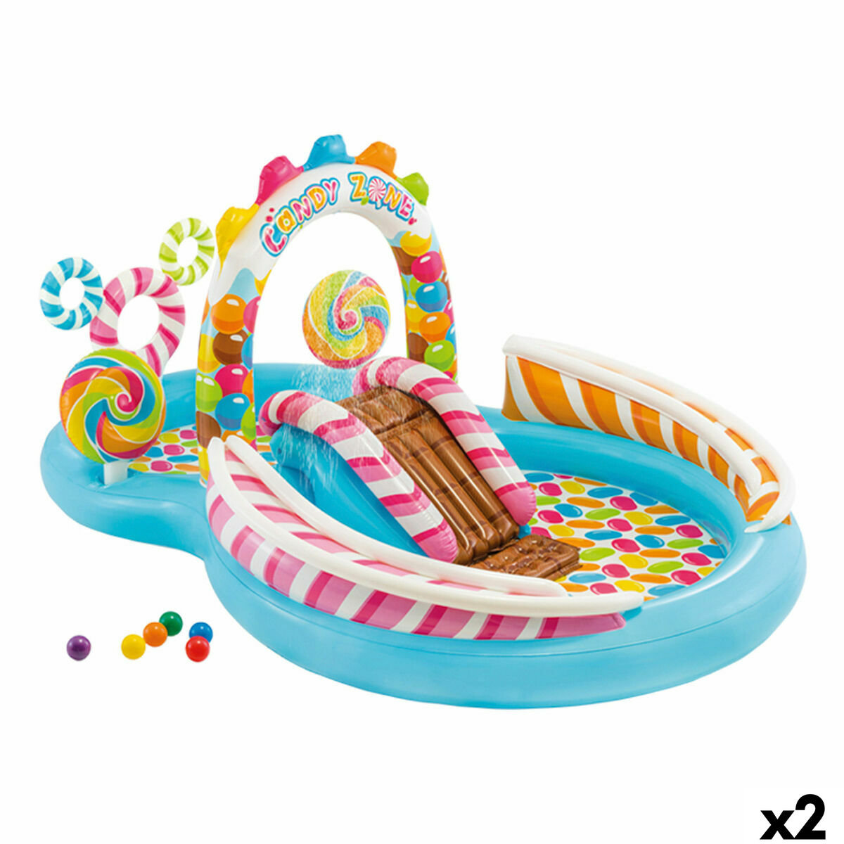 Uppblåsbar plaskpool för barn Intex 295 x 130 x 191 cm (2 antal)