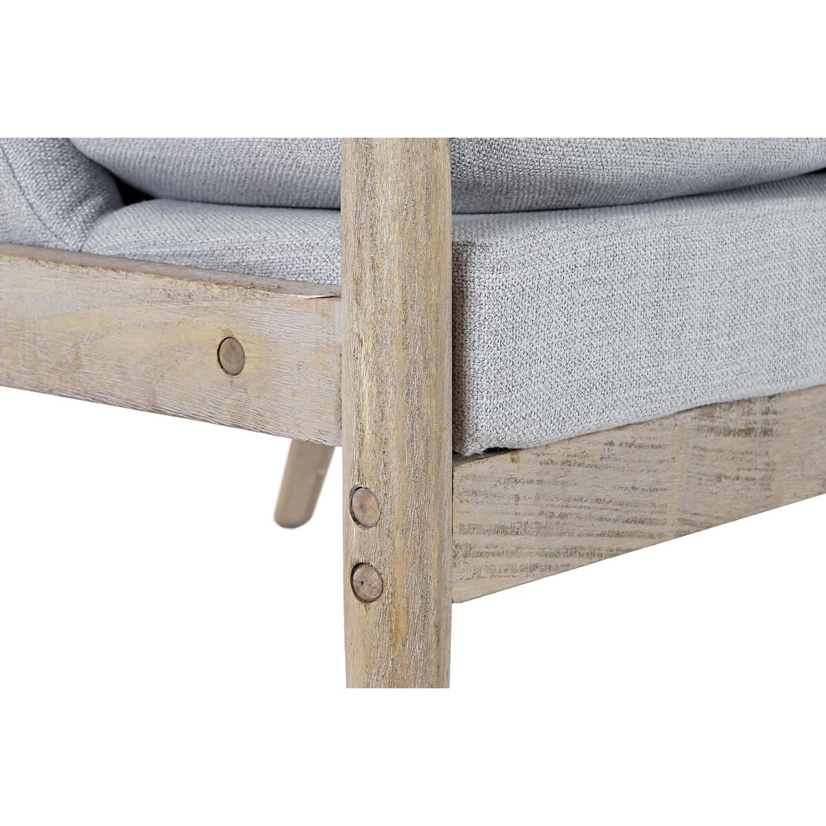 Fåtölj DKD Home Decor Naturell Ljusgrå Gran 68 x 69 x 89 cm - 3