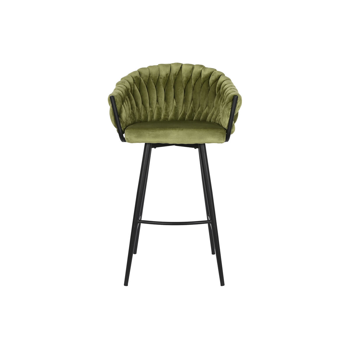 Sittpall DKD Home Decor Svart Grön Sammet Metall 61 x 52 x 101 cm - 4