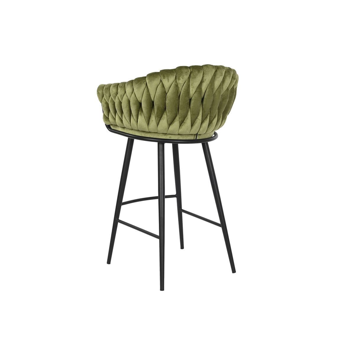 Sittpall DKD Home Decor Svart Grön Sammet Metall 61 x 52 x 101 cm - 5