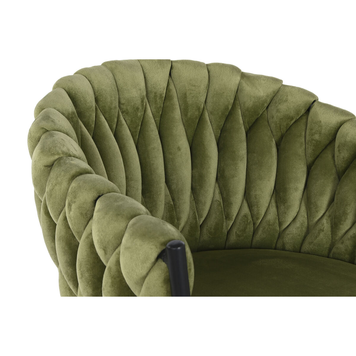 Sittpall DKD Home Decor Svart Grön Sammet Metall 61 x 52 x 101 cm - 2