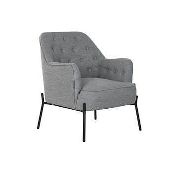 Fåtölj DKD Home Decor Grå Metall 65 x 73 x 79,5 cm