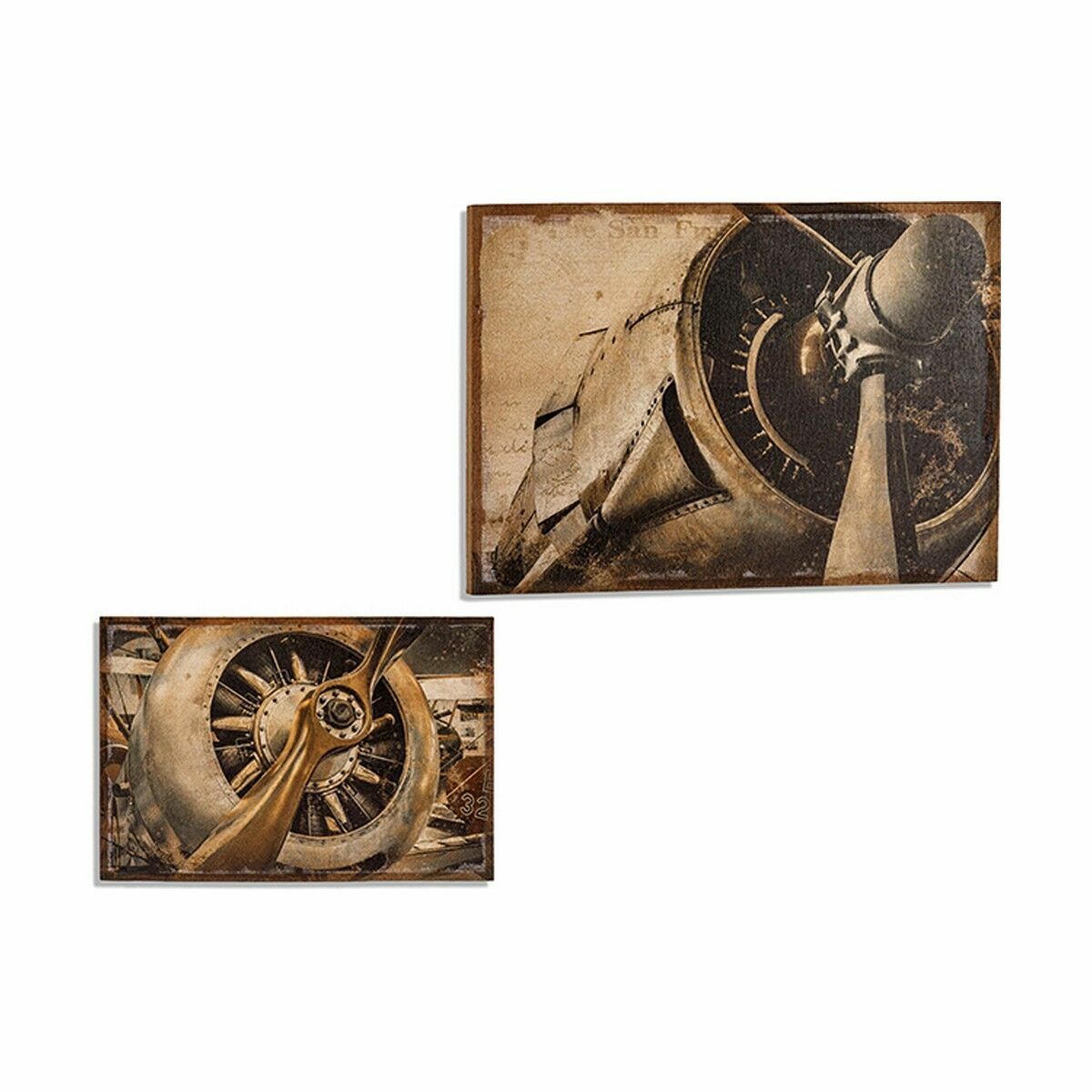 Kanvas Gift Decor Flygplan 90 x 3 x 60 cm (4 antal) - 4