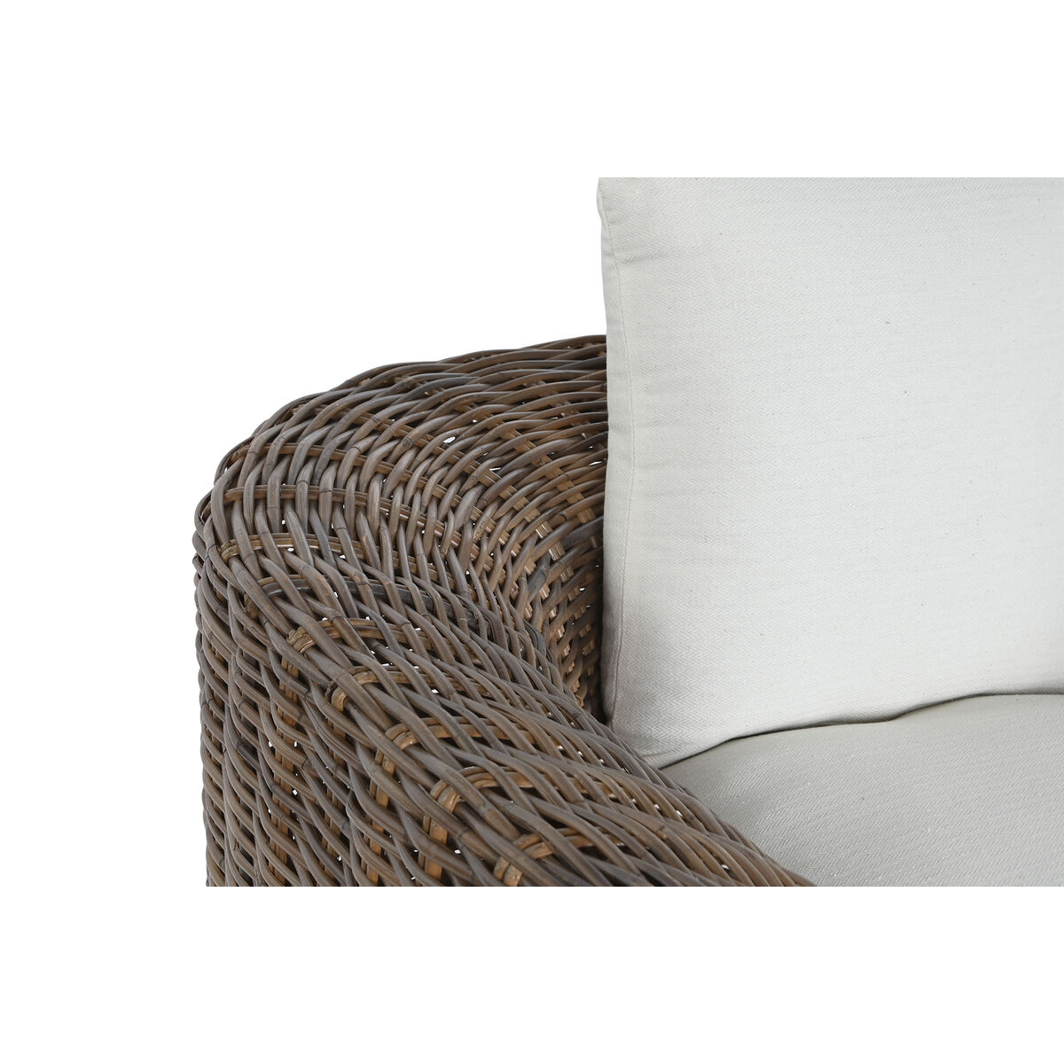 Fåtölj Home ESPRIT Naturell Mörkbrun 100 x 85 x 68 cm - 2