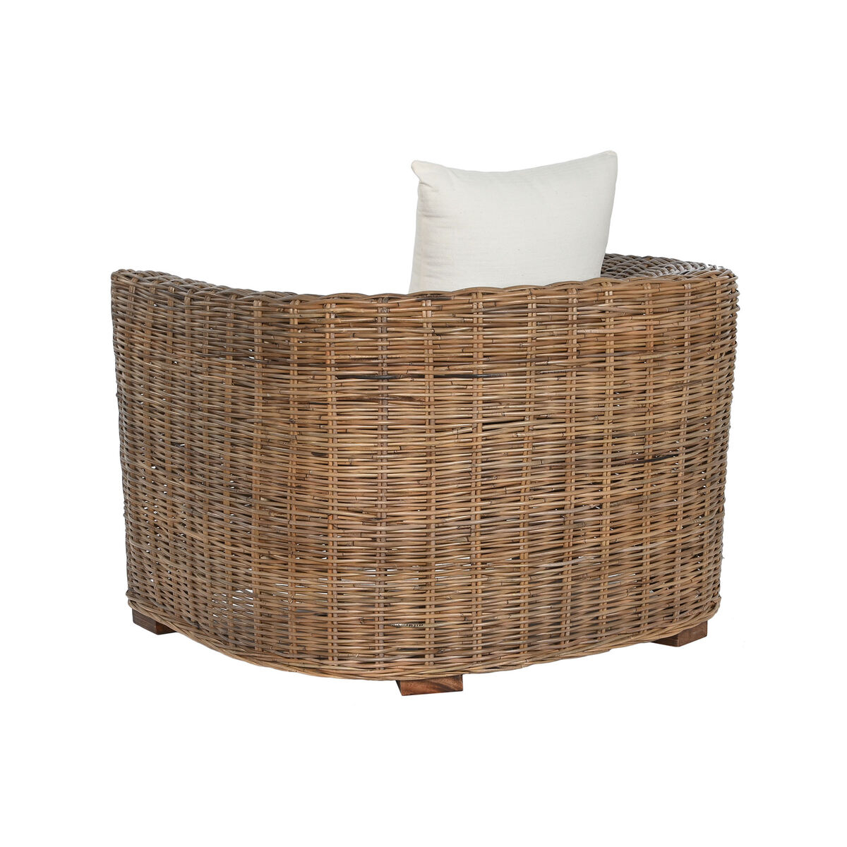 Fåtölj Home ESPRIT Naturell Mörkbrun 100 x 85 x 68 cm - 6