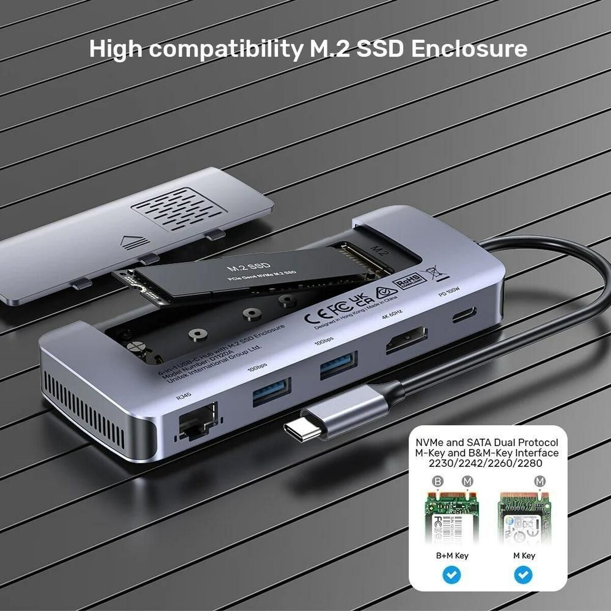 USB-HUB Unitek D1120A01 100 W - 7